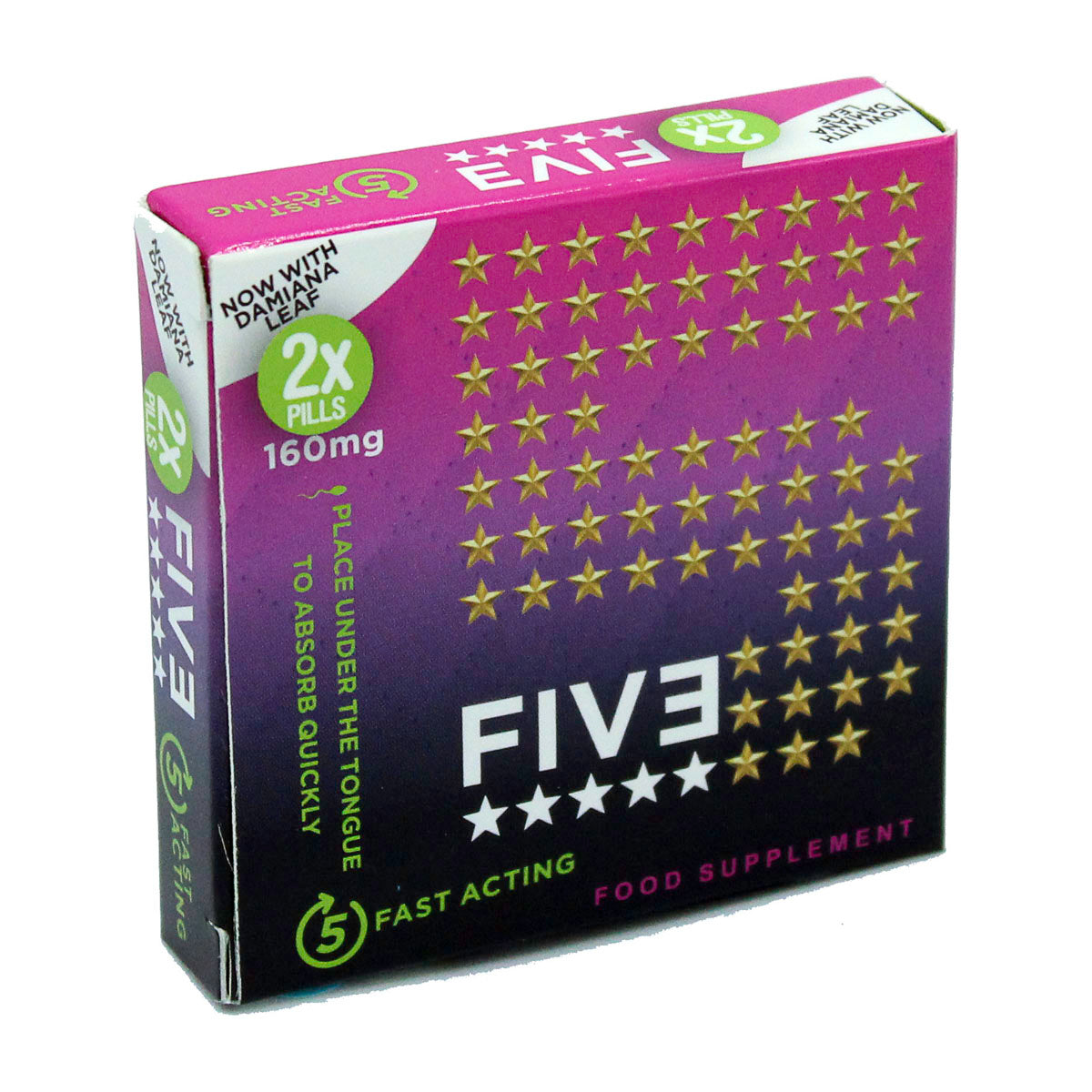 FIVE INSTANT X2 Sex Pills - Under the Tongue Pills for Men - Male Enhancement Sexual Supplements